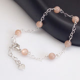 CLASSIC Sunstone Interlocking Heart Anklet