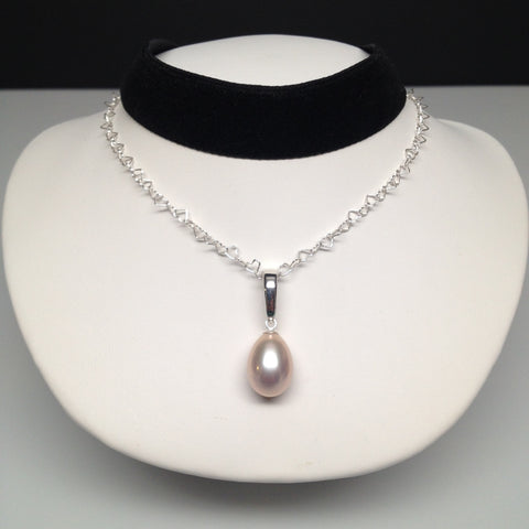 JELLY BEAN Genuine Freshwater Pearl Detachable Pendant w/ Necklace