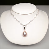 JELLY BEAN Genuine Freshwater Pearl Detachable Pendant w/ Necklace