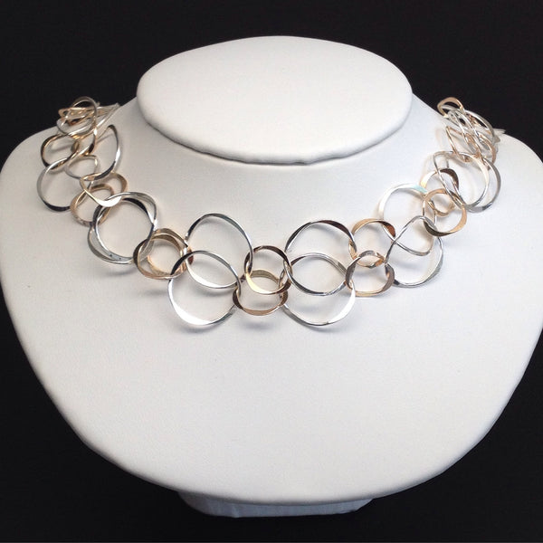 INTERLOCKING CIRCLES Choker, Two-Tone (Made-to-order)