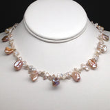 FLOWER PETALS Keshi Pearl Sterling Silver Necklace